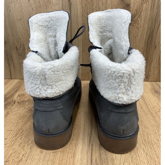 Timberland Women's Jayne Waterproof Fleece Fold Down Boots Dark Gray Women's 9 M - Picture 7 of 16